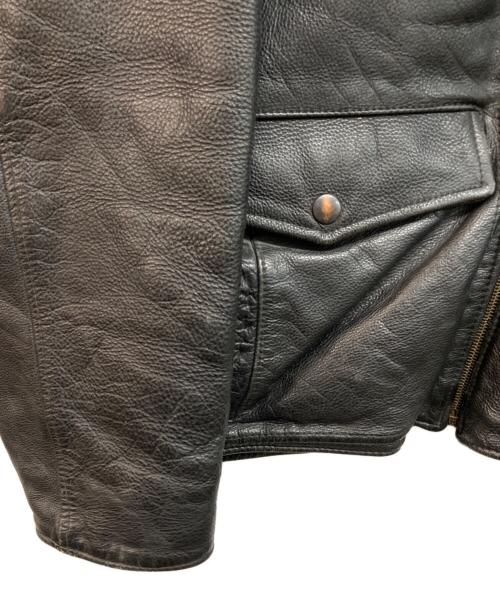 VERA PELLE（ベラペレ）VERA PELLE (ベラペレ) シングルレザージャケット ブラック サイズ:Lの古着・服飾アイテム