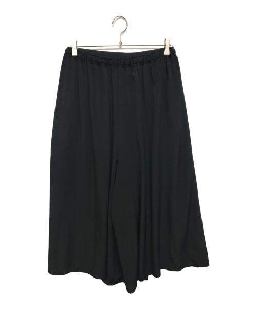 Yohji Yamamoto collections（ヨウジヤマモトコレクションズ）Yohji Yamamoto collections (ヨウジヤマモトコレクションズ) 25SS TA/PE CREPE DE CHINE SKIRT-LIKE GATHER PANTS ブラック サイズ:1の古着・服飾アイテム