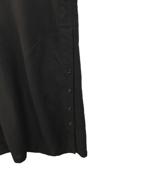 Yohji Yamamoto collections（ヨウジヤマモトコレクションズ）Yohji Yamamoto collections (ヨウジヤマモトコレクションズ) 25SS Cu/W HIGH TWISTED GABARDINE SIDE GATHER DETAIL COAT A ブラック サイズ:1の古着・服飾アイテム