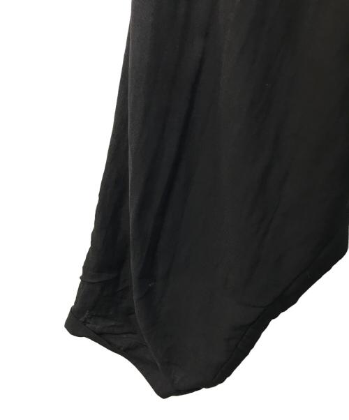 Yohji Yamamoto collections（ヨウジヤマモトコレクションズ）Yohji Yamamoto collections (ヨウジヤマモトコレクションズ) 25SS Cu/W HIGH TWISTED GABARDINE SIDE GATHER DETAIL COAT A ブラック サイズ:1の古着・服飾アイテム