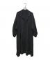 Yohji Yamamoto collections（ヨウジヤマモトコレクションズ）の古着「25SS Cu/W HIGH TWISTED GABARDINE SIDE GATHER DETAIL COAT A」｜ブラック