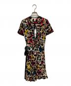 DIANE VON FURSTENBERGダイアンフォンファステンバーグ）の古着「カシュクールシルクワンピース」｜ブラック