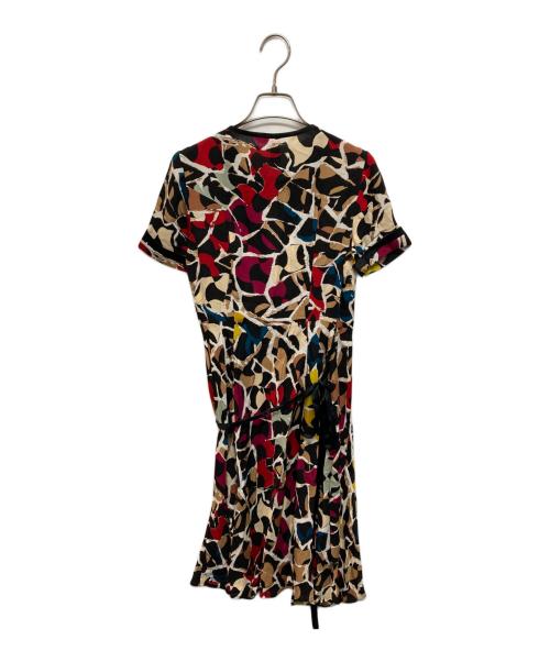 DIANE VON FURSTENBERG（ダイアンフォンファステンバーグ）DIANE VON FURSTENBERG (ダイアンフォンファステンバーグ) カシュクールシルクワンピース ブラック サイズ:2の古着・服飾アイテム