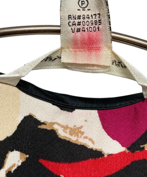 DIANE VON FURSTENBERG（ダイアンフォンファステンバーグ）DIANE VON FURSTENBERG (ダイアンフォンファステンバーグ) カシュクールシルクワンピース ブラック サイズ:2の古着・服飾アイテム