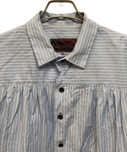 NEMETH（ネメス）Nemeth (ネメス) Typewriter SHIRT ブルー サイズ:Mの古着・服飾アイテム
