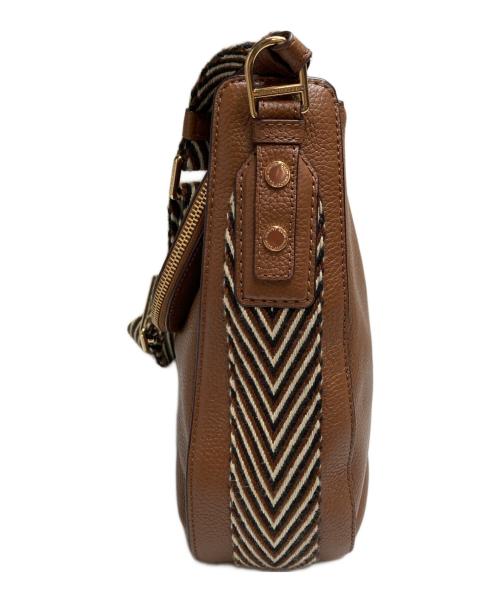MARC JACOBS（マークジェイコブズ）MARC JACOBS (マーク ジェイコブス) Groove Hobo Webbingレザーショルダーバッグ ブラウンの古着・服飾アイテム