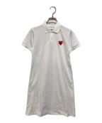 COMME des GARCONS GIRLコムデギャルソンガール）の古着「プレイハート ポロシャツワンピース」｜ホワイト