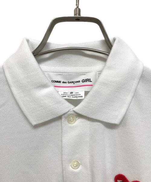 COMME des GARCONS GIRL（コムデギャルソンガール）COMME des GARCONS GIRL (コムデギャルソンガール) プレイハート ポロシャツワンピース ホワイト サイズ:SIZE Sの古着・服飾アイテム