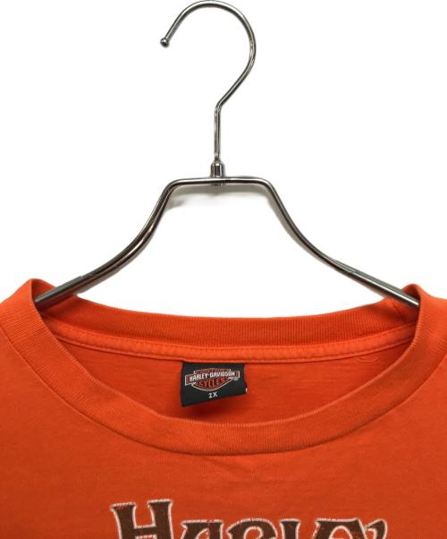 HARLEY-DAVIDSON（ハーレーダビッドソン）HARLEY-DAVIDSON (ハーレーダビッドソン) Tシャツ オレンジ サイズ:XXLの古着・服飾アイテム