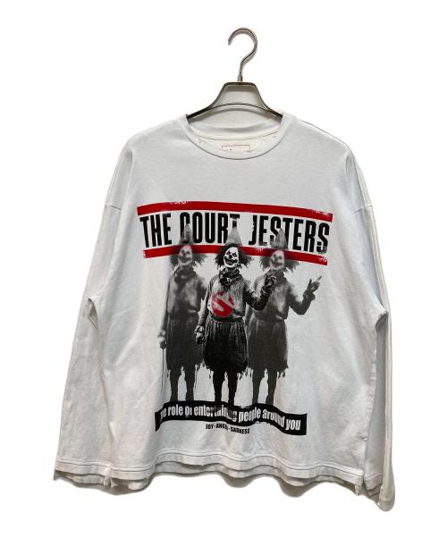 DANKE SCHON（ダンケ シェーン）DANKE SCHON (ダンケ シェーン) SWITCH L/S TEE COURTJESTERS ホワイト サイズ:Mの古着・服飾アイテム