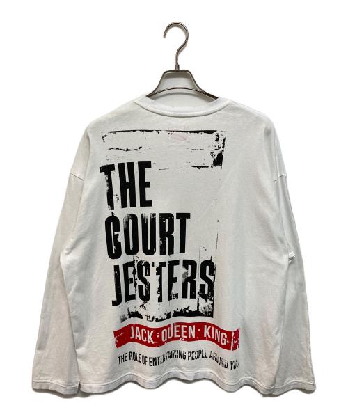 DANKE SCHON（ダンケ シェーン）DANKE SCHON (ダンケ シェーン) SWITCH L/S TEE COURTJESTERS ホワイト サイズ:Mの古着・服飾アイテム