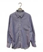 DEUXIEME CLASSEドゥーズィエム クラス）の古着「ストライプドロップショルダーシャツ」｜ブルー