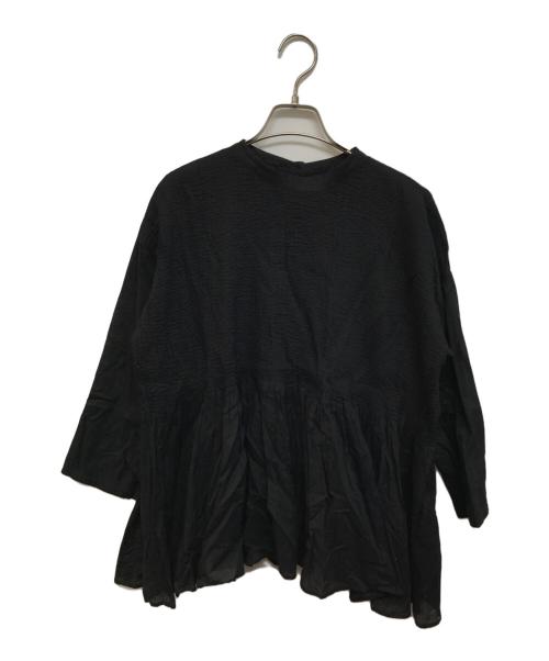 maison de soil（メゾンドソイル）maison de soil (メゾンドソイル) 前後ピンタックブラウス ブラック サイズ:Lの古着・服飾アイテム