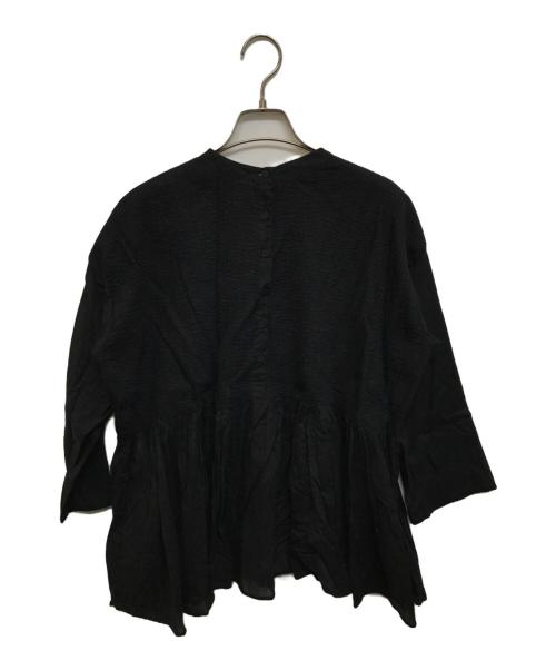 maison de soil（メゾンドソイル）maison de soil (メゾンドソイル) 前後ピンタックブラウス ブラック サイズ:Lの古着・服飾アイテム