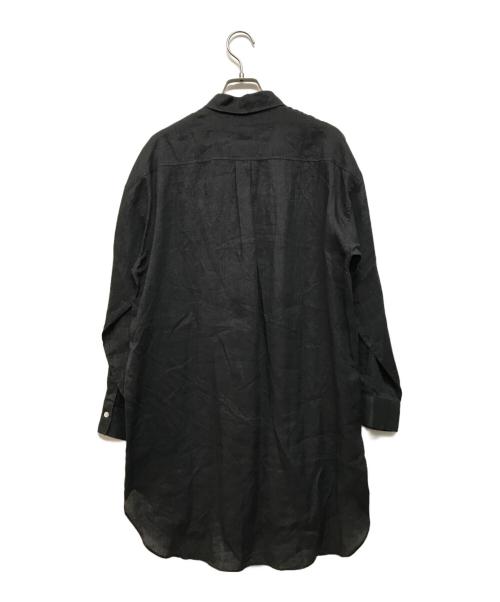 BRAHMIN（ブラーミン）BRAHMIN (ブラーミン) 麻シースルーシャツ ブラック サイズ:38の古着・服飾アイテム