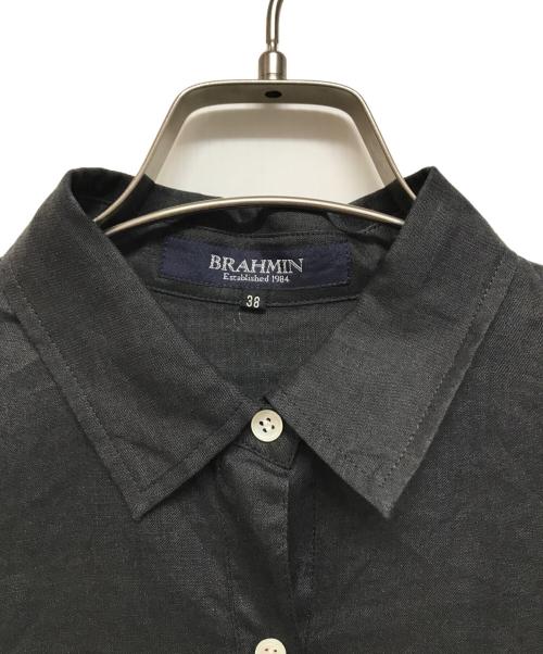 BRAHMIN（ブラーミン）BRAHMIN (ブラーミン) 麻シースルーシャツ ブラック サイズ:38の古着・服飾アイテム