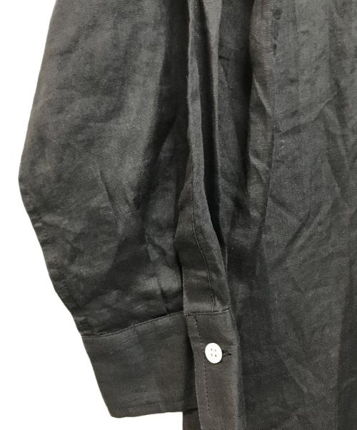 BRAHMIN（ブラーミン）BRAHMIN (ブラーミン) 麻シースルーシャツ ブラック サイズ:38の古着・服飾アイテム