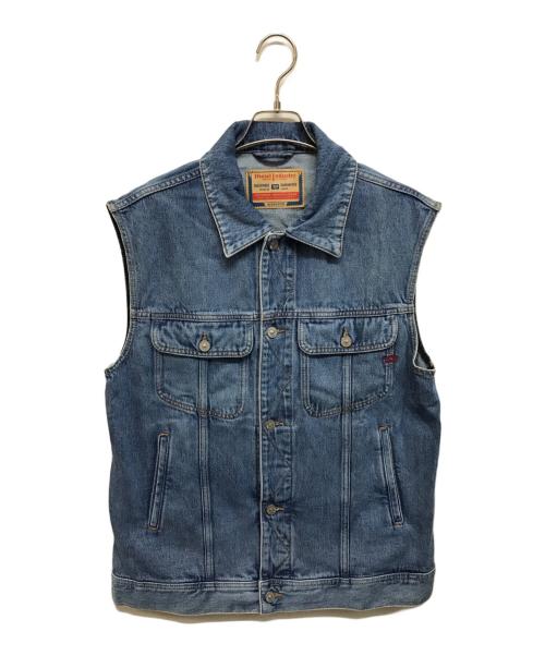 DIESEL（ディーゼル）DIESEL (ディーゼル) D-Barcy-Sm デニムベスト インディゴ サイズ:SIZE Lの古着・服飾アイテム