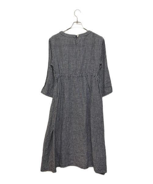 fog linen work（フォグリネンワーク）fog linen work (フォグリネンワーク) ブラウスリネンワンピース ネイビー サイズ:Freeの古着・服飾アイテム