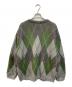 LAD MUSICIAN (ラッドミュージシャン) Argyle Mohair Cardigan グレー×グリーン サイズ:44：17000円