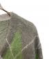 中古・古着 LAD MUSICIAN (ラッドミュージシャン) Argyle Mohair Cardigan グレー×グリーン サイズ:44：17000円