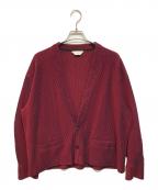 jiedaジエダ）の古着「RIPPLE CARDIGAN」｜レッド