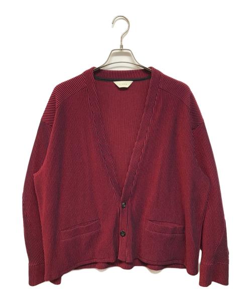 jieda（ジエダ）Jieda (ジエダ) RIPPLE CARDIGAN レッド サイズ:1の古着・服飾アイテム
