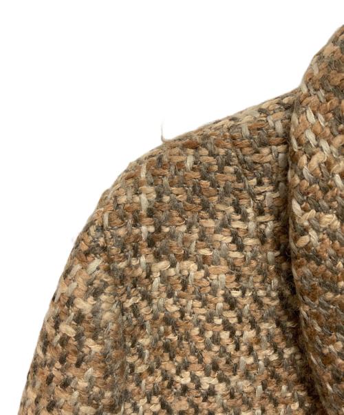 'S Max Mara（エスマックスマーラ）'S Max Mara (エスマックスマーラ) ツイードフーデットコート ブラウン サイズ:42の古着・服飾アイテム