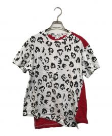 COMME des GARCONS COMME des GARCONS（コムデギャルソン コムデギャルソン）の古着「切替総柄Tシャツ」｜ホワイト×ブラック