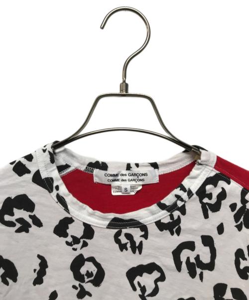 COMME des GARCONS COMME des GARCONS（コムデギャルソン コムデギャルソン）COMME des GARCONS COMME des GARCONS (コムデギャルソン コムデギャルソン) 切替総柄Tシャツ ホワイト×ブラック サイズ:Sの古着・服飾アイテム