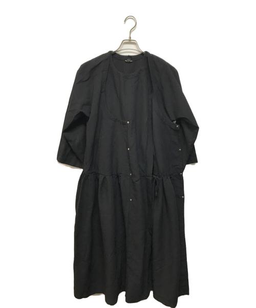 COMME des GARCONS COMME des GARCONS（コムデギャルソン コムデギャルソン）COMME des GARCONS COMME des GARCONS (コムデギャルソン コムデギャルソン) 22AW製品染めチャイナワンピース ブラック サイズ:XSの古着・服飾アイテム