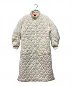 Soffittoソフィット）の古着「スタンドカラーキルティングコート」｜ホワイト