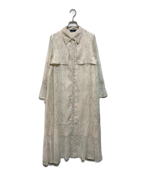 Soffitto（ソフィット）Soffitto (ソフィット) ジオメ柄シフォンシャツワンピース ホワイト サイズ:-の古着・服飾アイテム