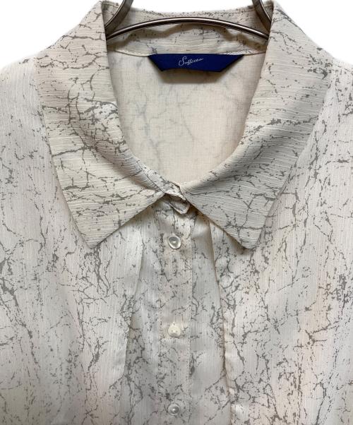 Soffitto（ソフィット）Soffitto (ソフィット) ジオメ柄シフォンシャツワンピース ホワイト サイズ:-の古着・服飾アイテム