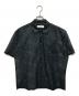 TOGA PULLA（トーガ プルラ）の古着「メッシュマーブルプリントショートスリーブシャツ」｜ブラック