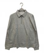 SOFTHYPHENソフトハイフン）の古着「ハーフジップスウェット」｜グレー