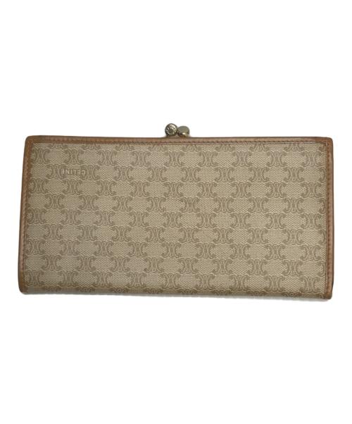 CELINE（セリーヌ）CELINE (セリーヌ) マカダム柄カがま口ウォレット ブラウンの古着・服飾アイテム