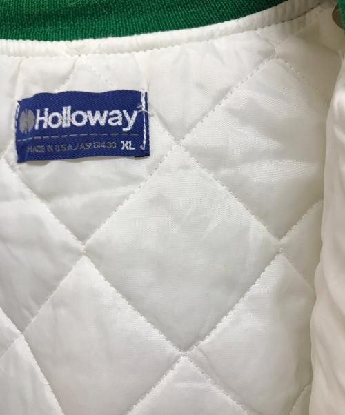 Holloway（ホロウェイ）Holloway (ホロウェイ) 90s中綿スタジャン ホワイト サイズ:XLの古着・服飾アイテム