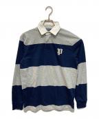POLO RALPH LAURENポロ・ラルフローレン）の古着「ラガーシャツ」｜ネイビー×グレー