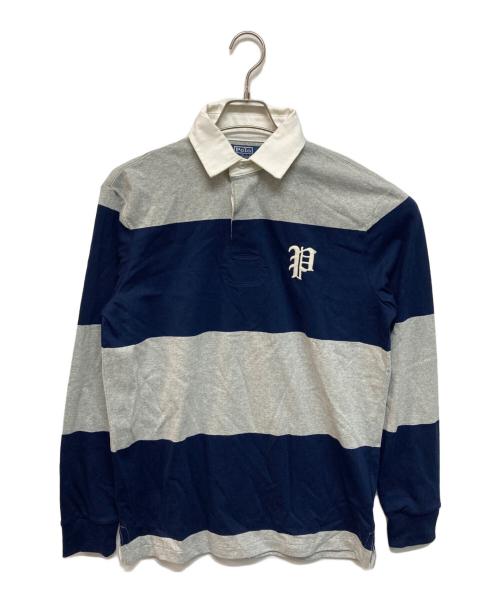 POLO RALPH LAUREN（ポロ・ラルフローレン）POLO RALPH LAUREN (ポロ・ラルフローレン) ラガーシャツ ネイビー×グレー サイズ:S 未使用品の古着・服飾アイテム