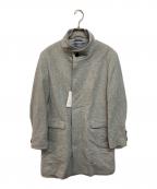 LANVIN en Bleuランバンオンブルー）の古着「フライフロント スタンドカラーコート」｜グレー