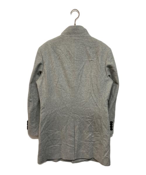 LANVIN en Bleu（ランバンオンブルー）LANVIN en Bleu (ランバンオンブルー) フライフロント スタンドカラーコート グレー サイズ:48 未使用品の古着・服飾アイテム