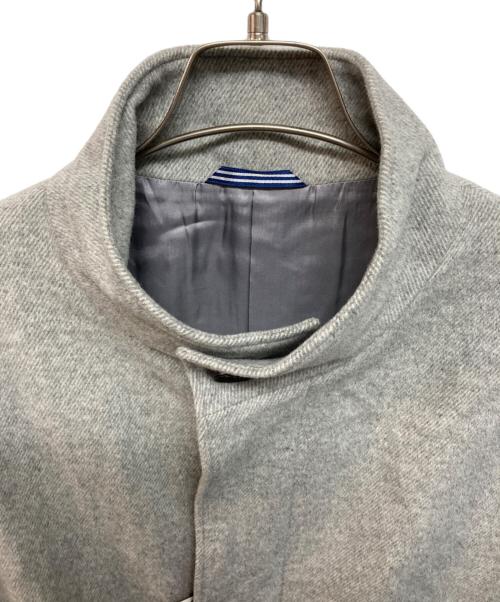 LANVIN en Bleu（ランバンオンブルー）LANVIN en Bleu (ランバンオンブルー) フライフロント スタンドカラーコート グレー サイズ:48 未使用品の古着・服飾アイテム