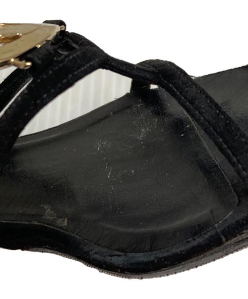 GUCCI（グッチ）GUCCI (グッチ) インターロッキングサンダル ブラック サイズ:37の古着・服飾アイテム