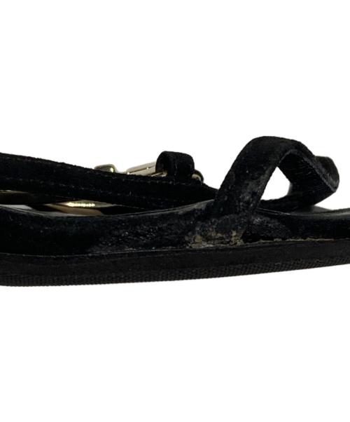 GUCCI（グッチ）GUCCI (グッチ) インターロッキングサンダル ブラック サイズ:37の古着・服飾アイテム