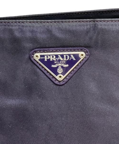 PRADA（プラダ）PRADA (プラダ) 三角プレートナイロンショルダーバッグ ネイビーの古着・服飾アイテム