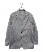 TOMORROW LANDトゥモローランド）の古着「シアサッカーテーラードジャケット」｜ブルー×ホワイト