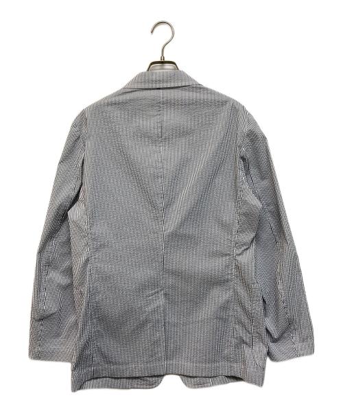 TOMORROW LAND（トゥモローランド）TOMORROW LAND (トゥモローランド) シアサッカーテーラードジャケット ブルー×ホワイト サイズ:48の古着・服飾アイテム