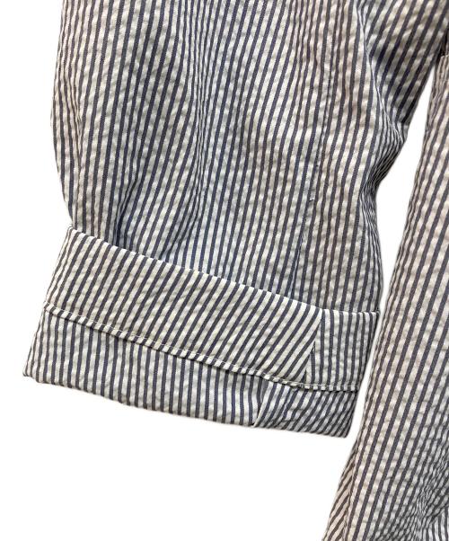 TOMORROW LAND（トゥモローランド）TOMORROW LAND (トゥモローランド) シアサッカーテーラードジャケット ブルー×ホワイト サイズ:48の古着・服飾アイテム