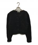 AMOMENTOアモーメント）の古着「モヘヤカーディガン」｜ブラック
